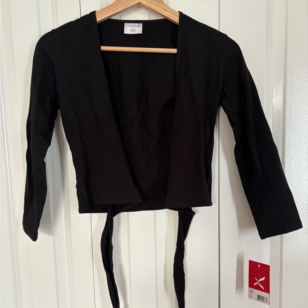 Capezio Black Wrap Top
